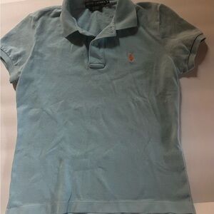 Ralph Lauren woman’s Medium Powder Blue The Skinny Polo Shirt